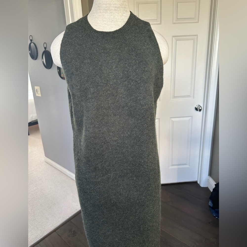 Vince sage green knit tank dress, size large - Picture 5 of 14